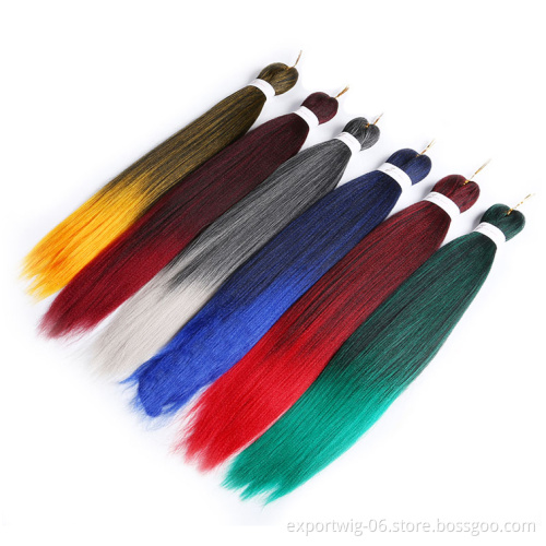 Pre Stretched Braiding Hair Extensions Wholesale Price Prestreched Synthetic Fiber Braiding Hair Jumbo Hair Braids For Women